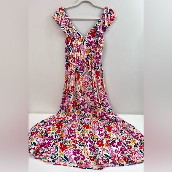 C&S Floral Maxi Dress Size Medium - Picture 2 of 11